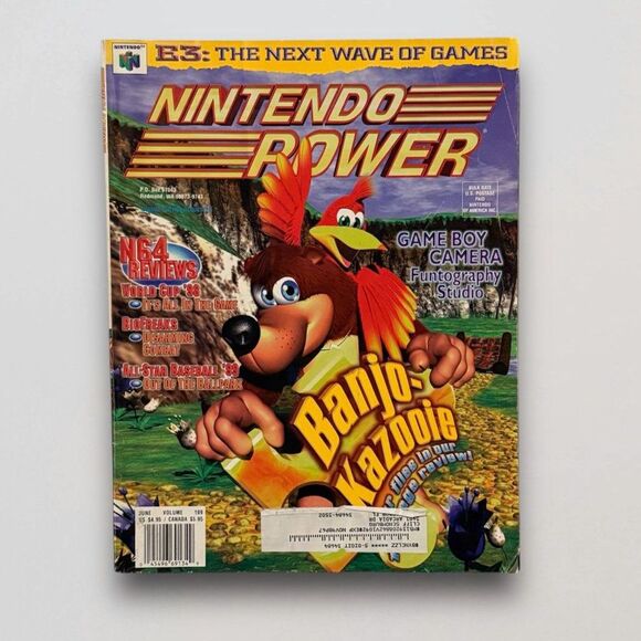 Nintendo Power Magazine Volume 109 Banjo Kazooie w/ Poster WWF Austin June 1998 - Picture 1 of 15